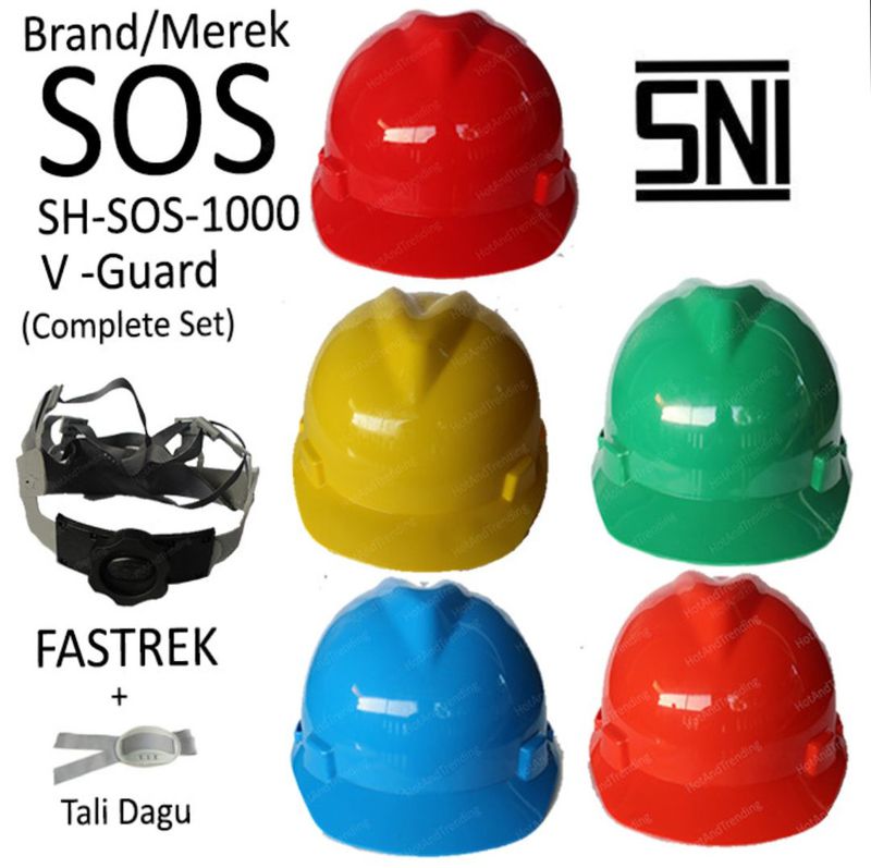 Helm Proyek Super V-Guard SOS Fastrek - Merah