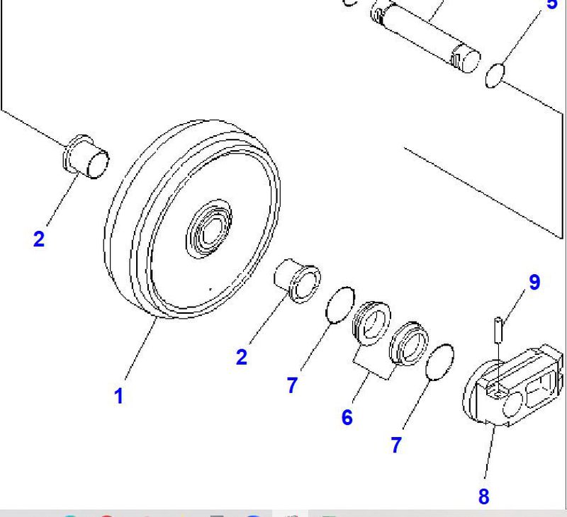 IDLER ASSY PC 200-8 EXCAVATOR