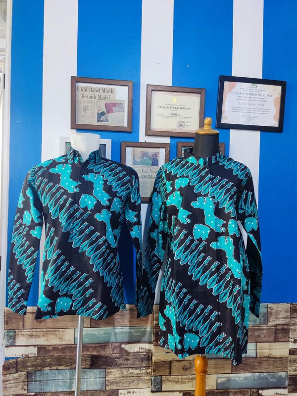 Outer Batik Cewe Motif Bangka Belitung