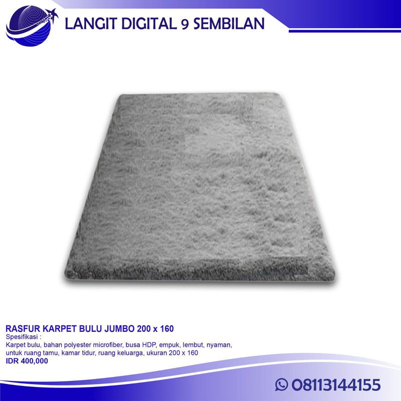 RASFUR KARPET BULU JUMBO 200 x 160