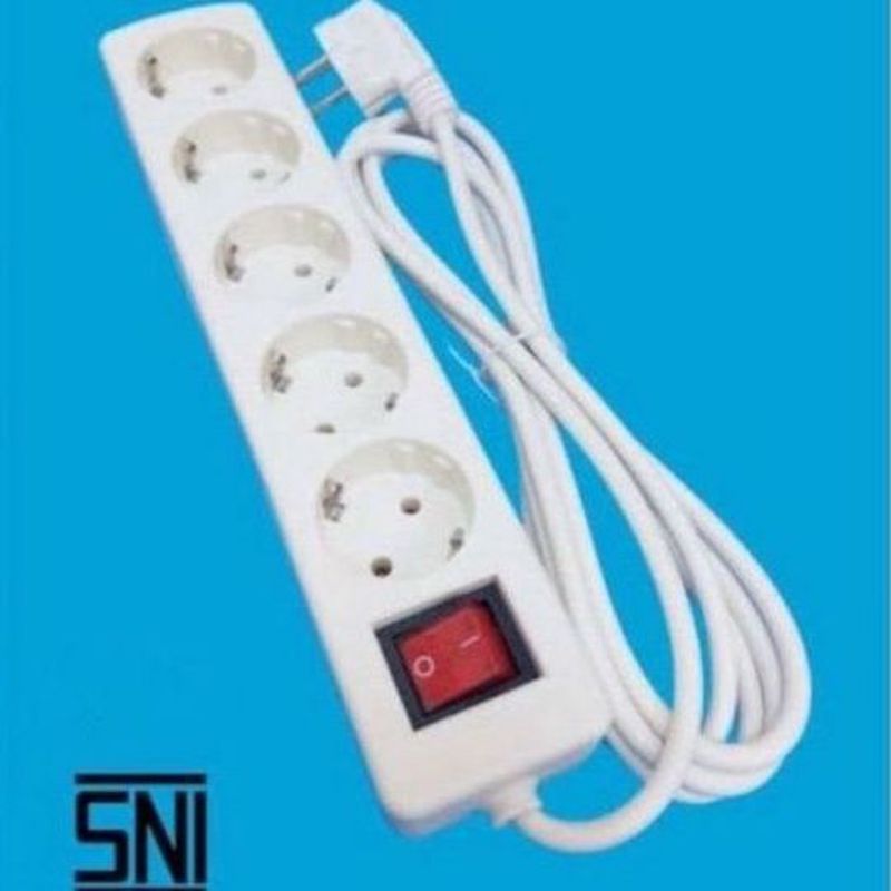 Stop Kontak Kabel 5 Lubang 5 Meter SNI Myvo / Stop Kontak