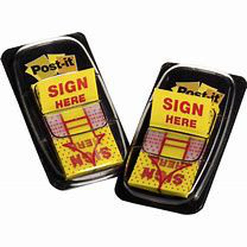 Post it sign here joyko