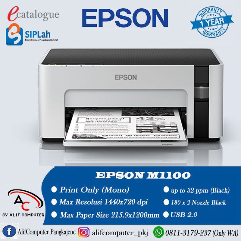 Print Epson M1100