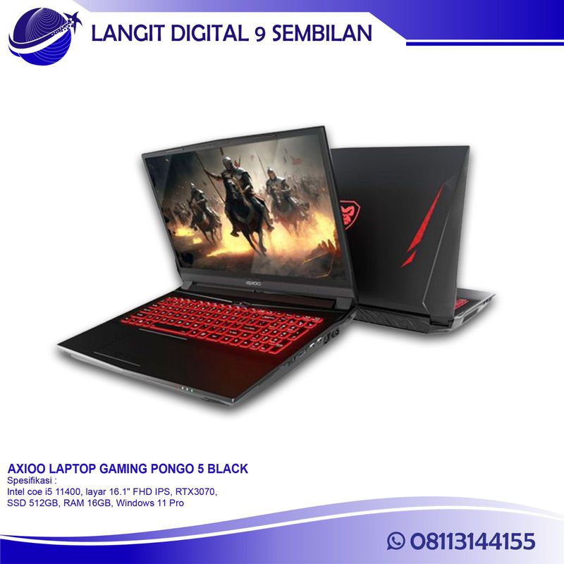 AXIOO LAPTOP GAMING PONGO 5 BLACK