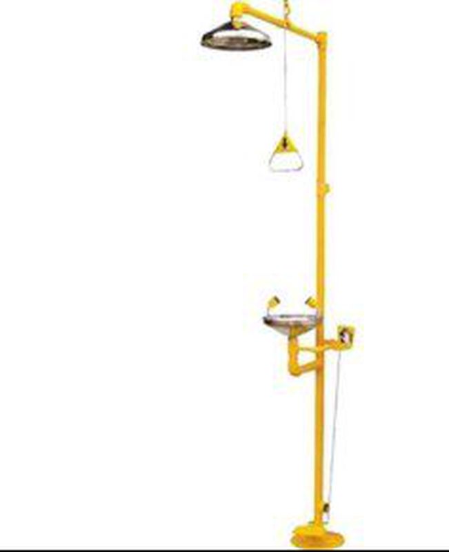 Emergency Shower eyewash unicare Bahan PVC berwarna kuning