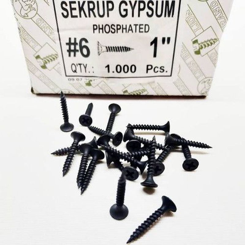 SEKRUP HITAM 6x1 ISI 1.000