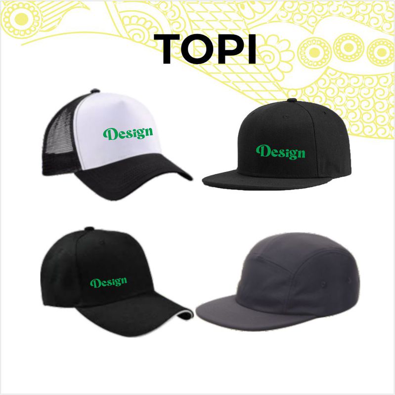 variasi topi - Biru
