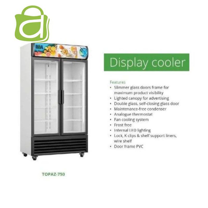 SHOWCASE RSA TOPAZ 750 Display Cooler 2 pintu
