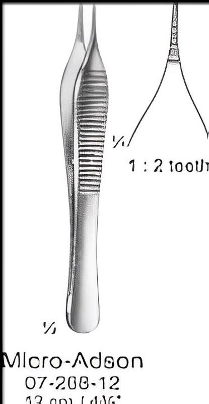 Micro Adson Tissue Forceps 12 Teeth Str 12cm