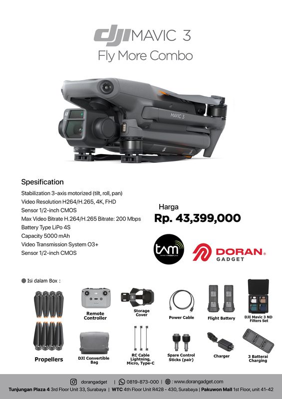 DJI Drone Mavic 3 Fly More Combo