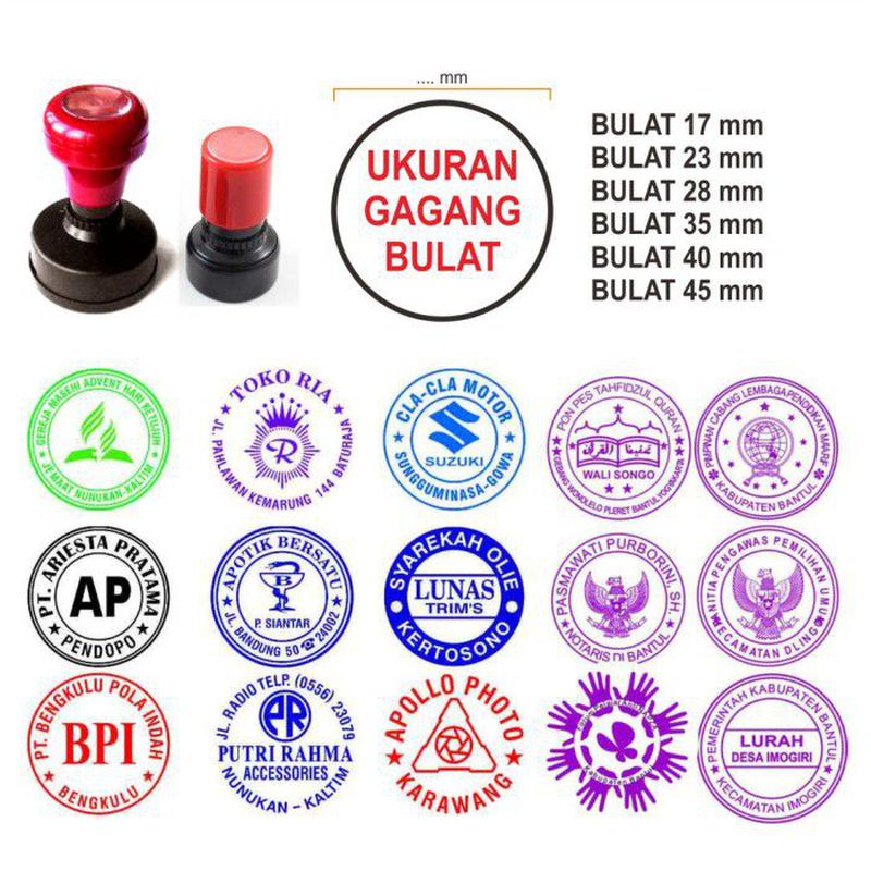 Cap stempel warna