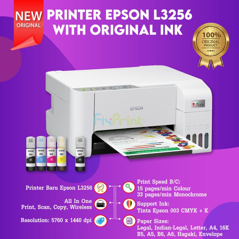 Epson EcoTank L3250 Printer All In One WiFi Wireless ORIGINAL INK