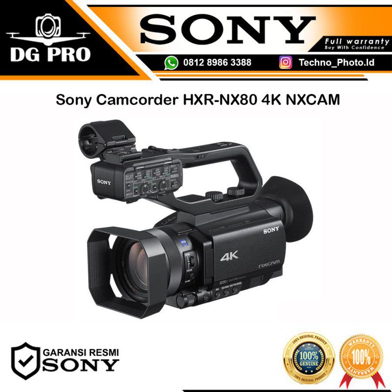 Sony HXRNX80 Profesional Camcorder NXCAM 4K NX 80 Fast Hybrid AF