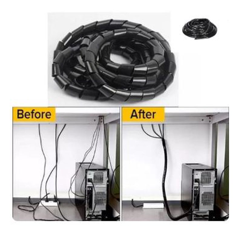 Spiral Kabel Protektor Hitam