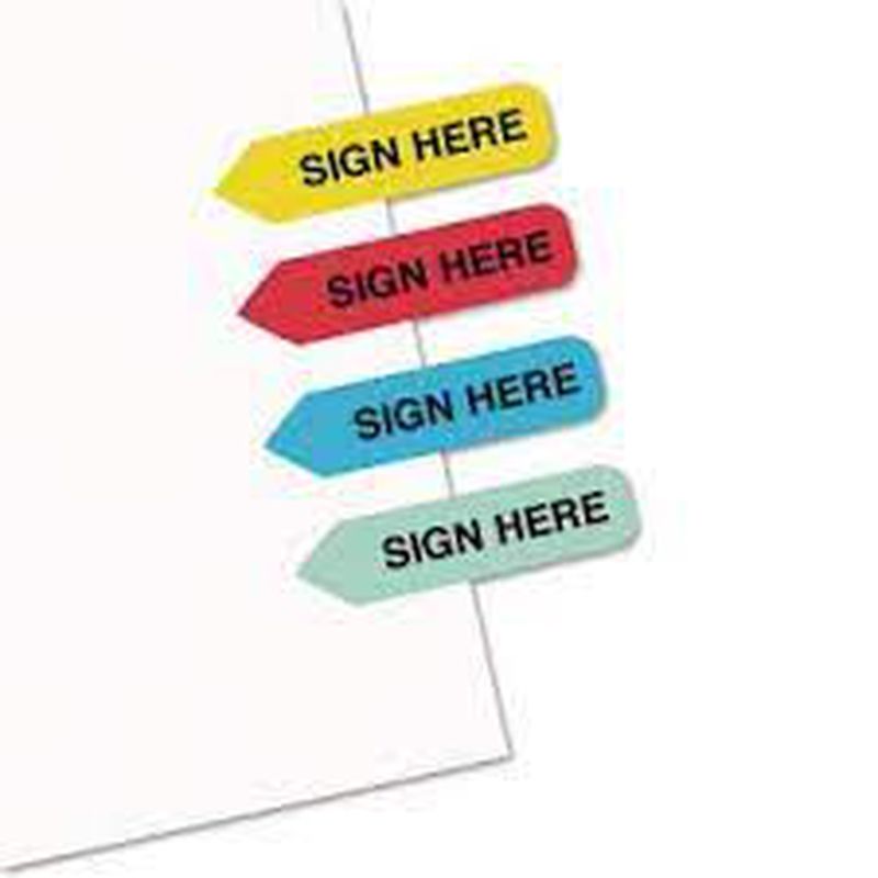 sign here