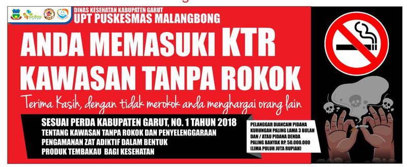 Banner Kawasan Tanpa Rokok 2x1 meter