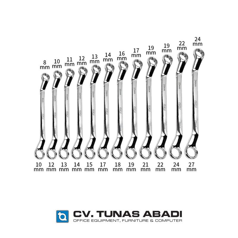 ISKU Kunci Ring Pas 8-27 Alat Perkakas Tools Kunci Ring Pas set lengkap ...