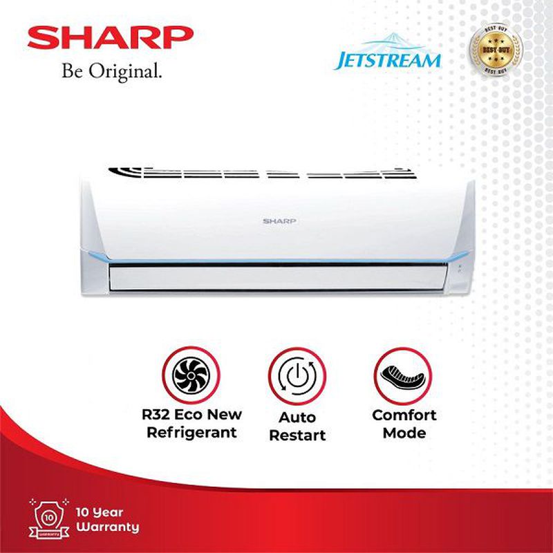 SHARP AC 1,5 PK Split Jetstram Series + Kelengkapan dan Instalasi
