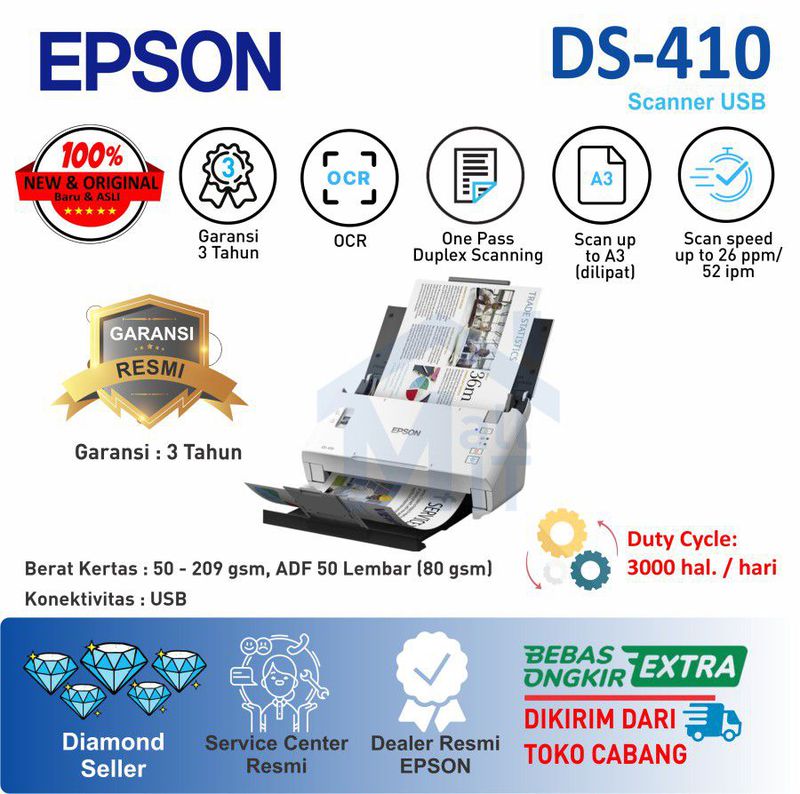Scanner Epson Ds 410 1763