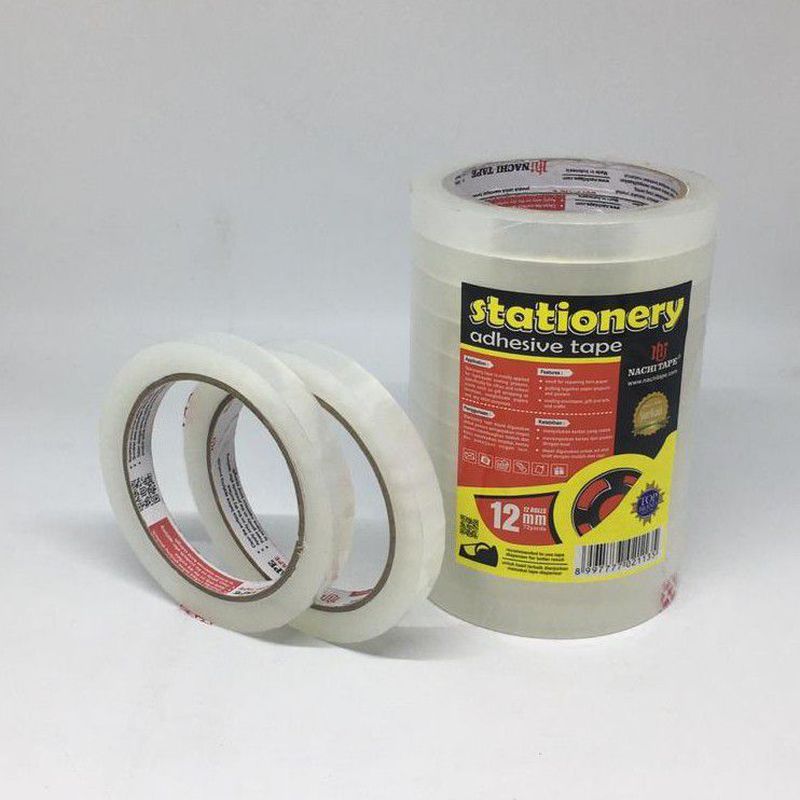 ISOLASI OPP NACHI TAPE 12 MM CORE BESAR SLOP