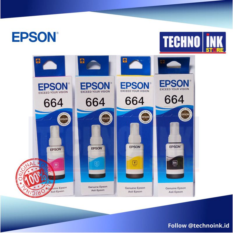 Tinta Epson 664 CMYK - Biru