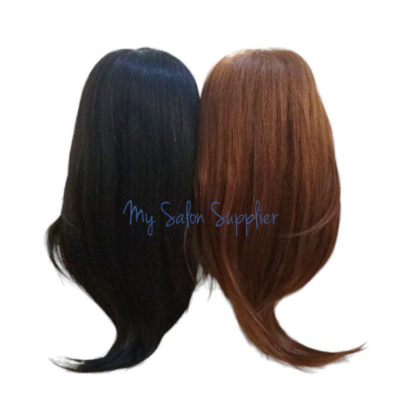 Manekin kepala potong rambut asli hitam Hitam