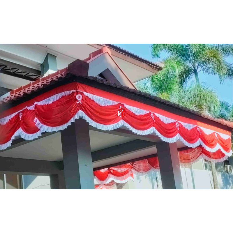 Bendera Rumbai Background Merah Putih