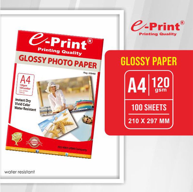 Ghiaccio Opaco Rivestito A4 Auto Adesivo Carta da Foto Inkjet 120gsm - 25 Fogli