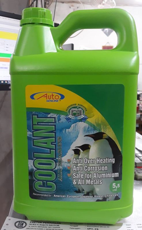 Air radiator auto coolant 5,5L hijau