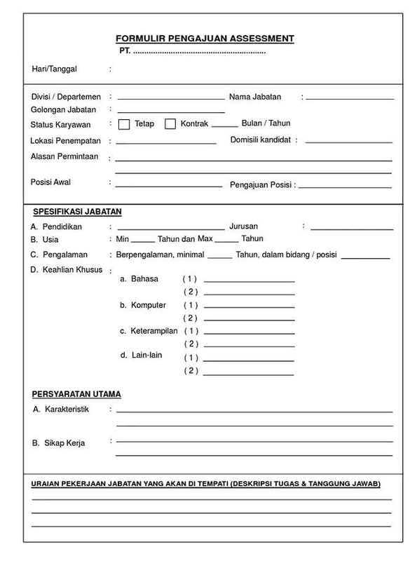 FORMULIR ASSESMENT AWAL
