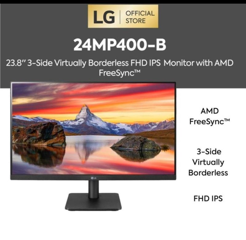 Monitor LED LG 24MP400B 1ms 75hz Gaming Full HD 24"