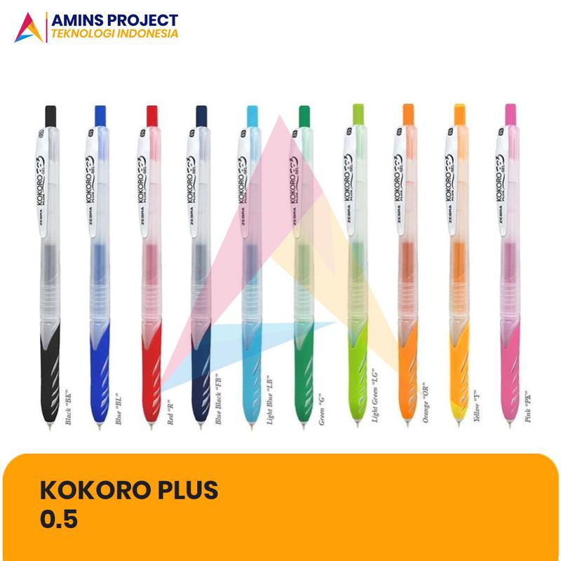 Bolpen Pulpen Zebra Kokoro Plus Pcs