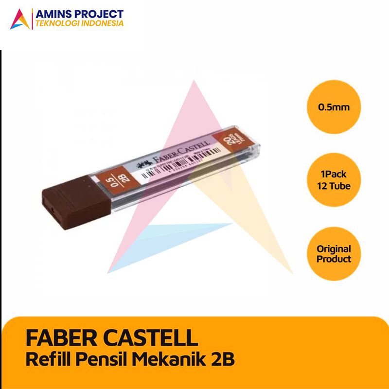 ISI PENSIL MEKANIK FABER CASTELL 2B REFILL PENSIL MEKANIK 2B