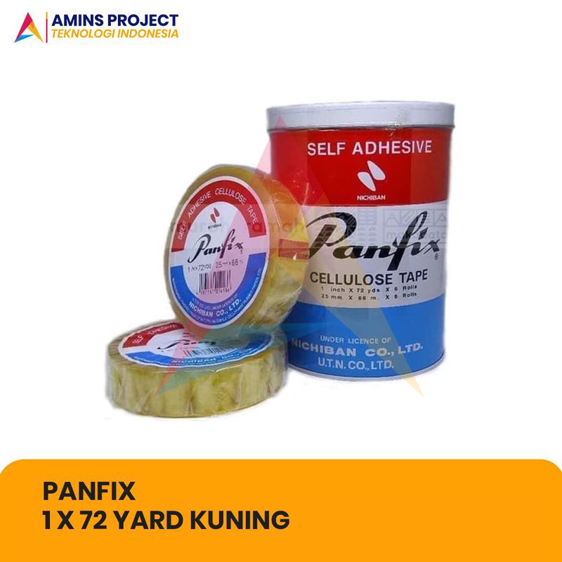 ISOLASI PANFIX 1 x 72 YARD KUNING MURAH