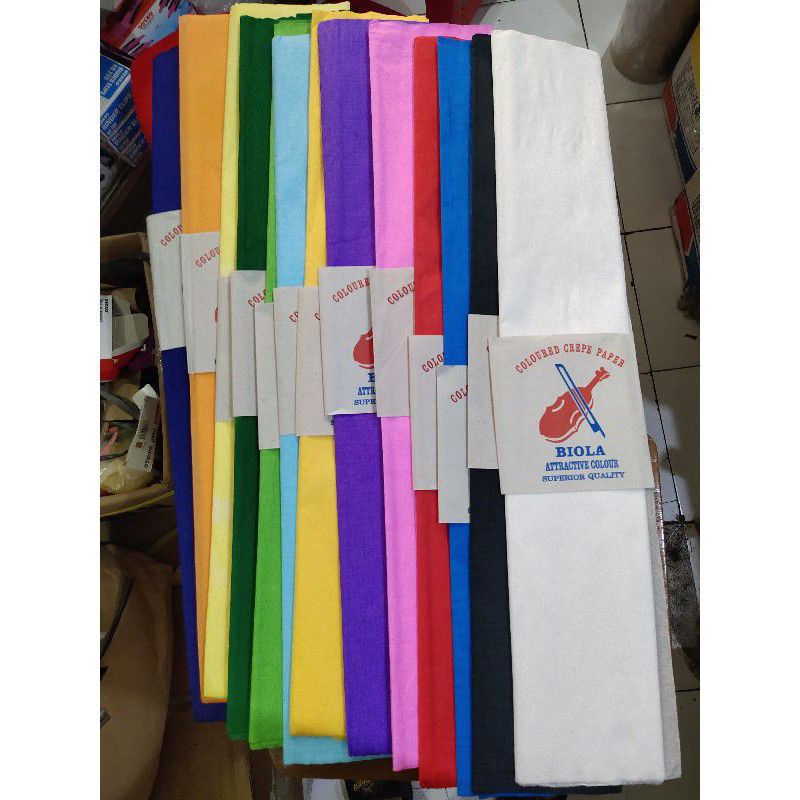 Kertas Krep biola (60x120cm) 1pcs Putih
