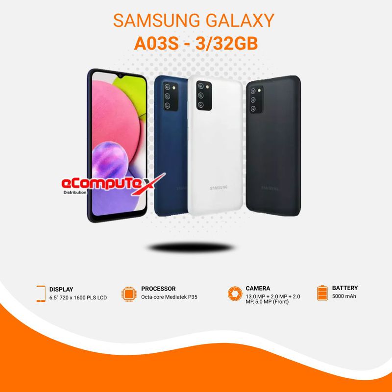 Handphone Samsung Galaxy A03s 3/32GB - TKDN RESMI