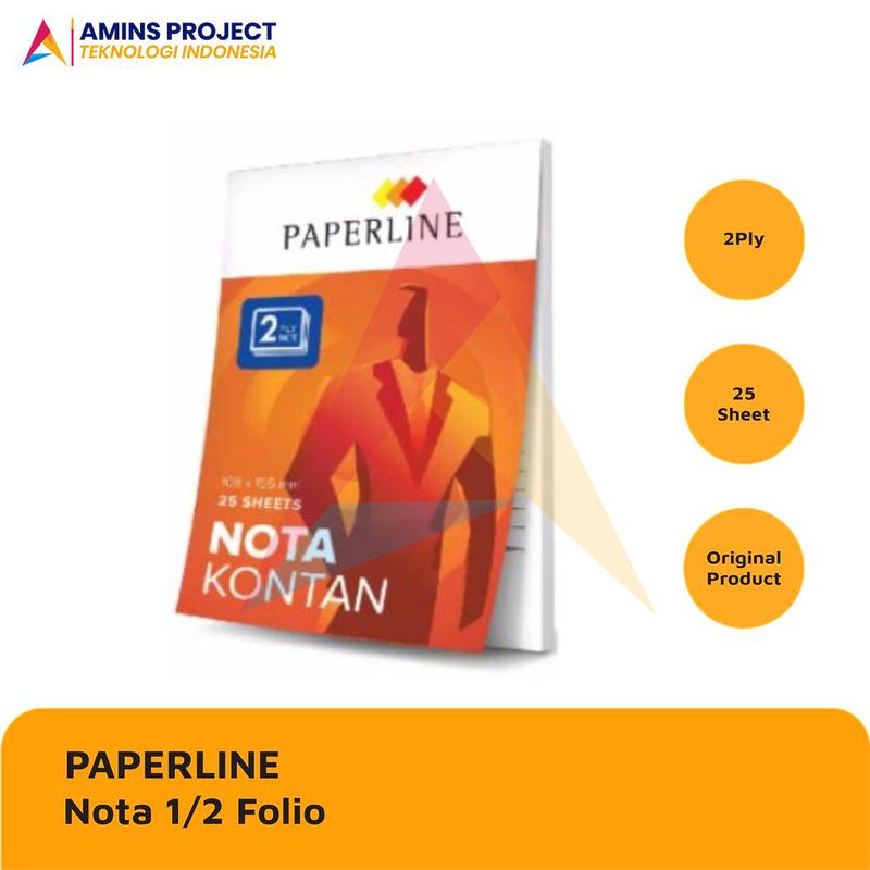 NOTA KONTAN BESAR 2 PLY PAPERLINE 25 LEMBAR (1PCS)