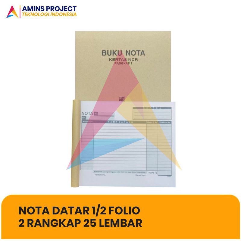 NOTA DATAR 1/2 FOLIO 3 RANGKAP 25 LEMBAR KURNIA (1PCS)