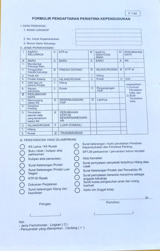 Form Pendaftaran Peristiwa Kependudukan (F.1.02)