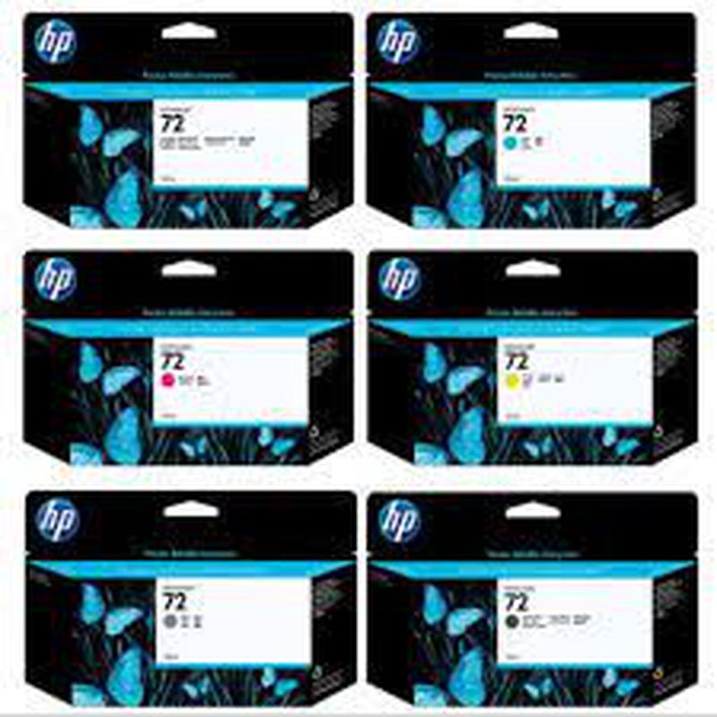 Hewlett-Packard Cartridge Printer InkJet 72 130-ml Original Baru - Black