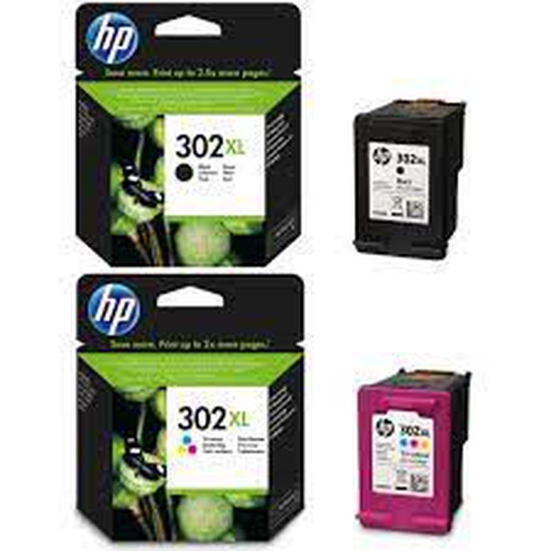 Hewlett-Packard Cartridge Printer InkJet 302XL Original Baru - Tri-Color