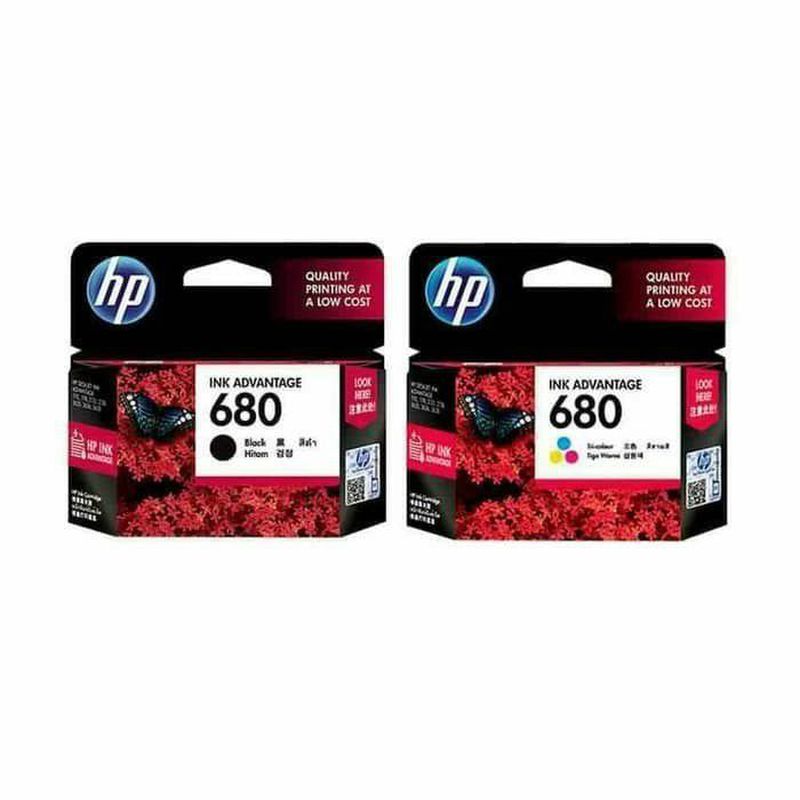 Hewlett-Packard Cartridge Printer InkJet 680 Original Baru - SET