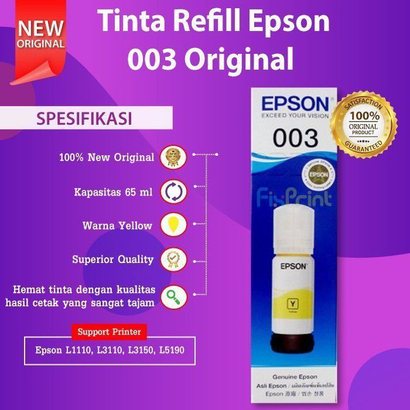 Tinta Printer Epson Yellow 003