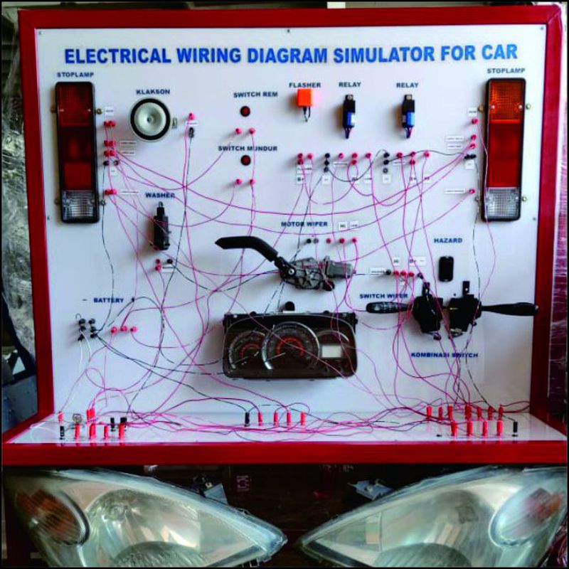 Electrical wiring diagram simulator for car