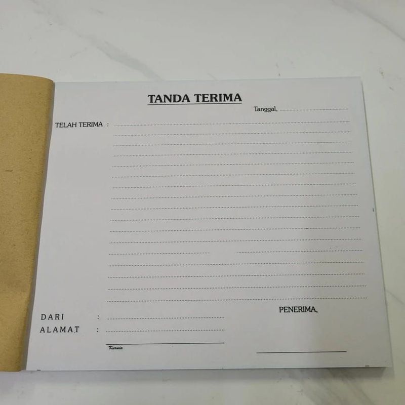 Buku Tanda Terima NCR 3 Rangkap Uk. 1/2 Folio