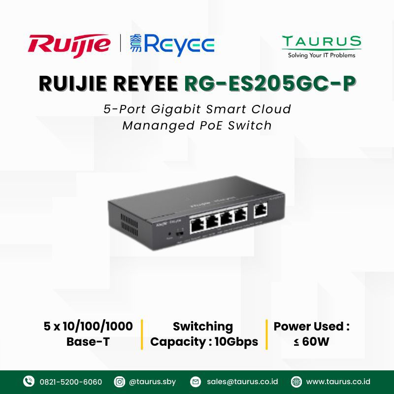 Ruijie Reyee Rg Es Gc P Port Gigabit Smart Cloud Mananged Poe Switch