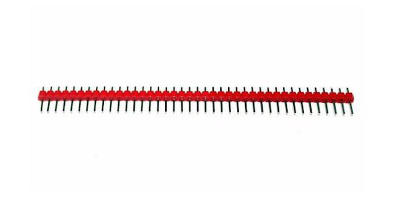 PIN HEADER MALE STRIP SINGLE ROW 1X40 2.54MM RED MERAH