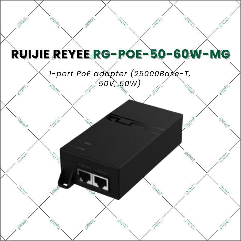 Ruijie Reyee RG-POE-50-60W-MG 1-Port PoE Injector (2500Base-T, 50 V, 60 W)
