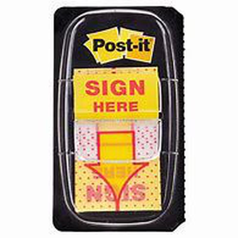 Post It Sign Here