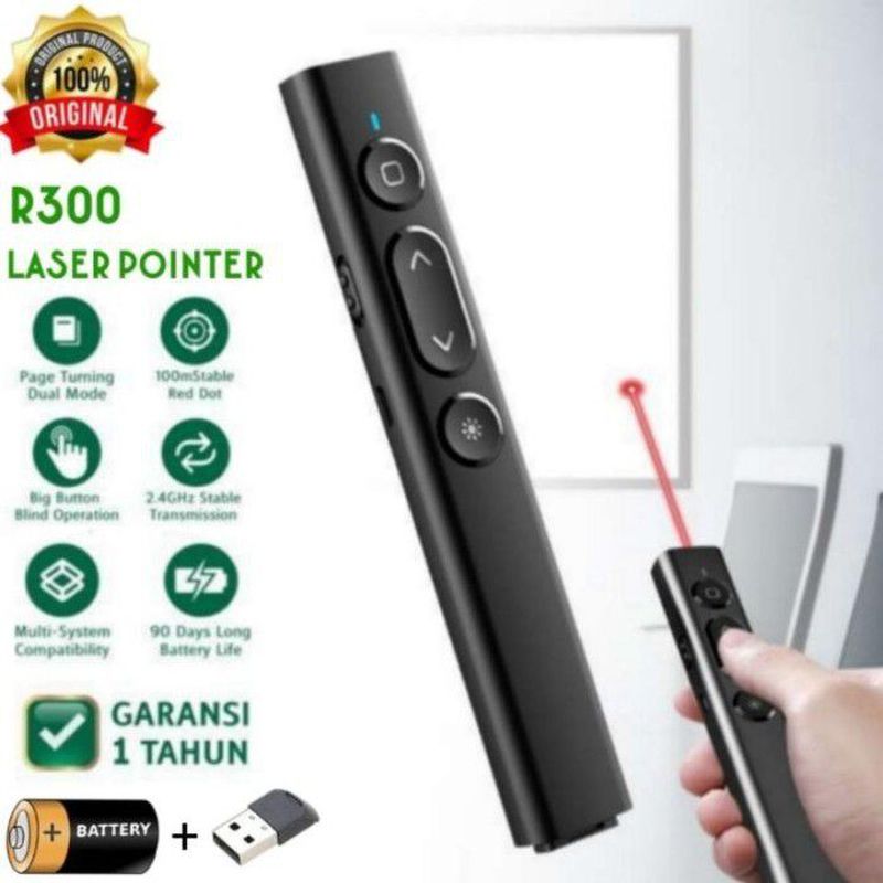 Laser Pointer Presenter Wireless Laser 2.4G Remote Control - R300 ...